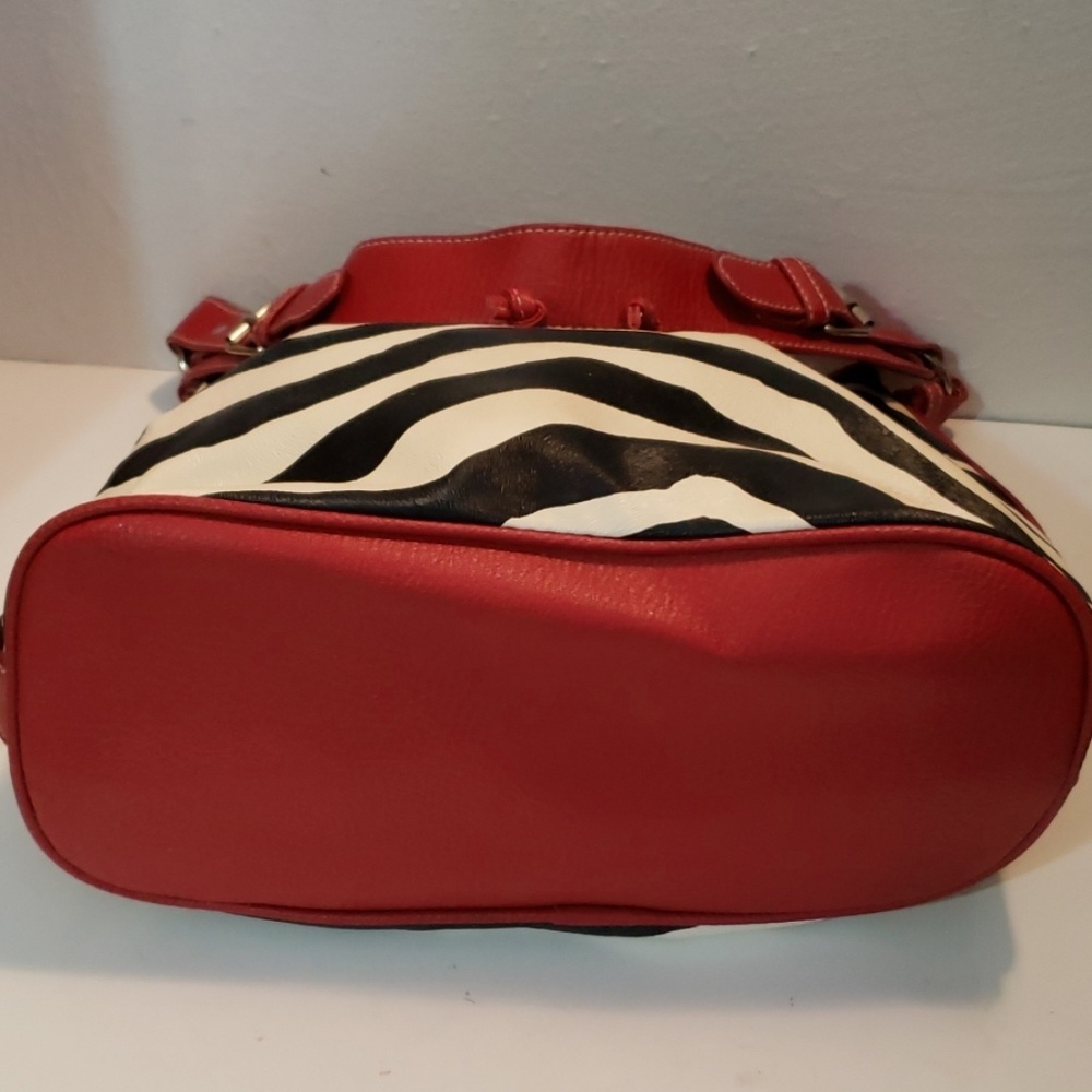 Attention Zebra Print Drawstring Handbag - image 6
